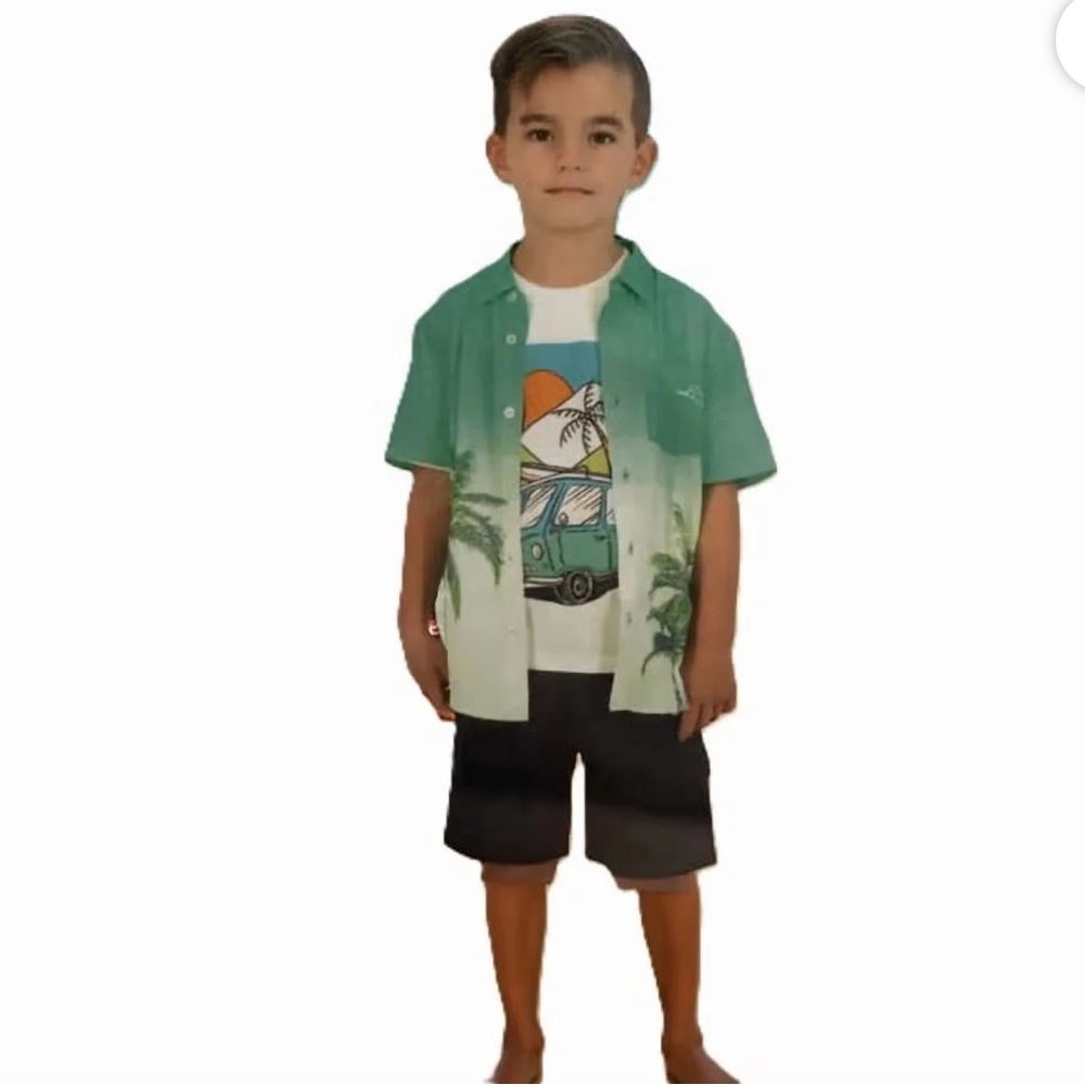Tommy Bahama Toddler Boys Tropical 3-Piece Outfit Set Size 2T NWT - Picture 3 of 11